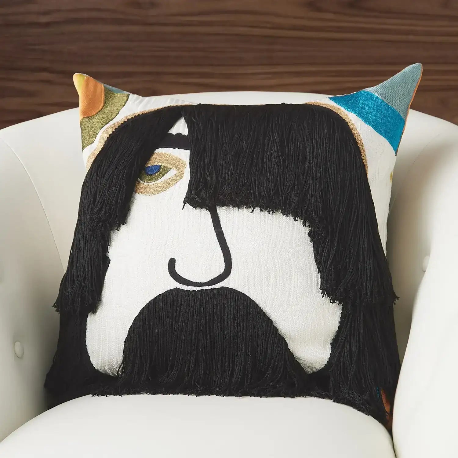 GLOBAL VIEWS JAG FRINGE PILLOW - Decorative Accents