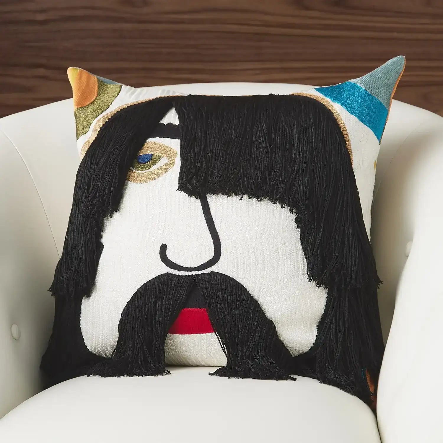 GLOBAL VIEWS JAG FRINGE PILLOW - Decorative Accents