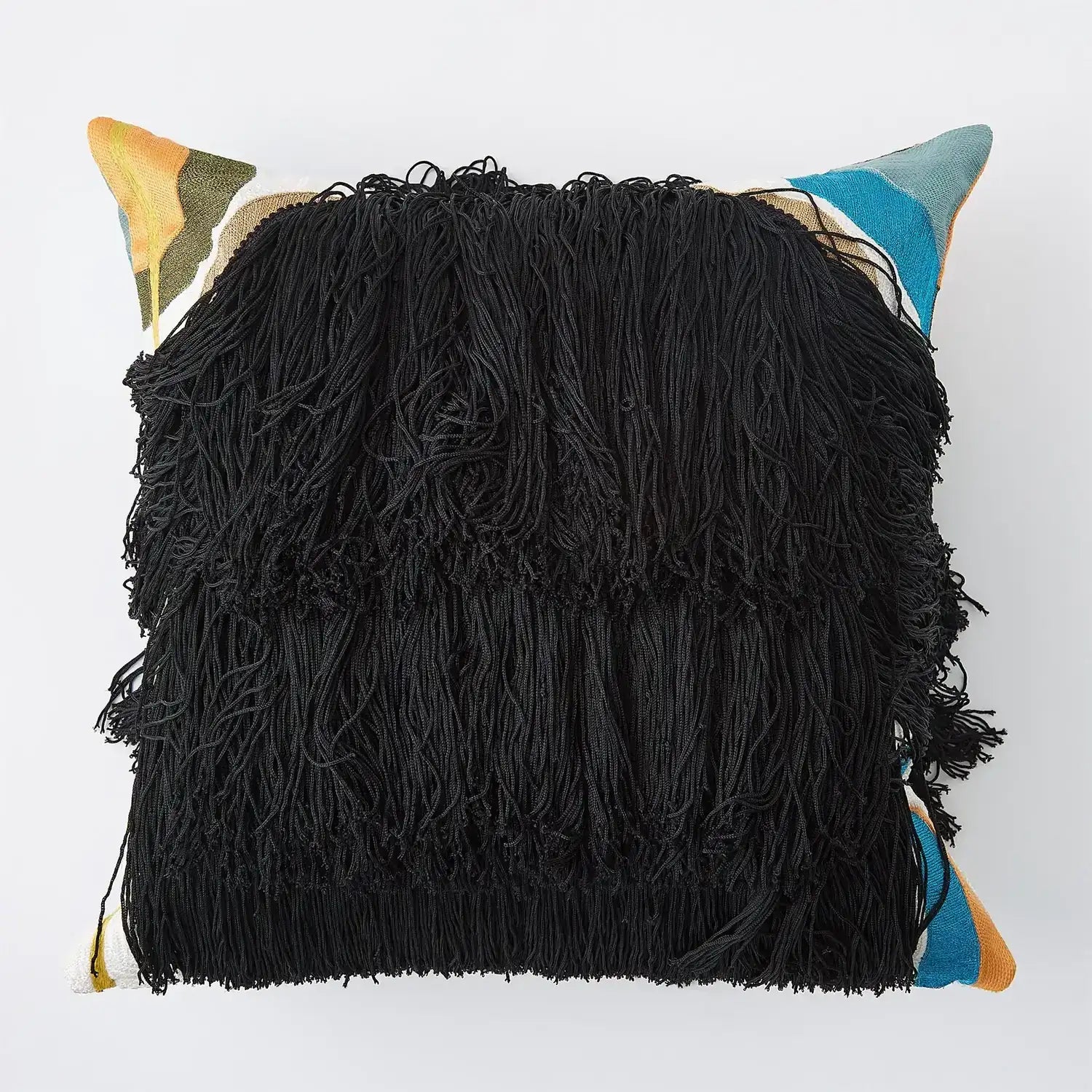 GLOBAL VIEWS JAG FRINGE PILLOW - Decorative Accents