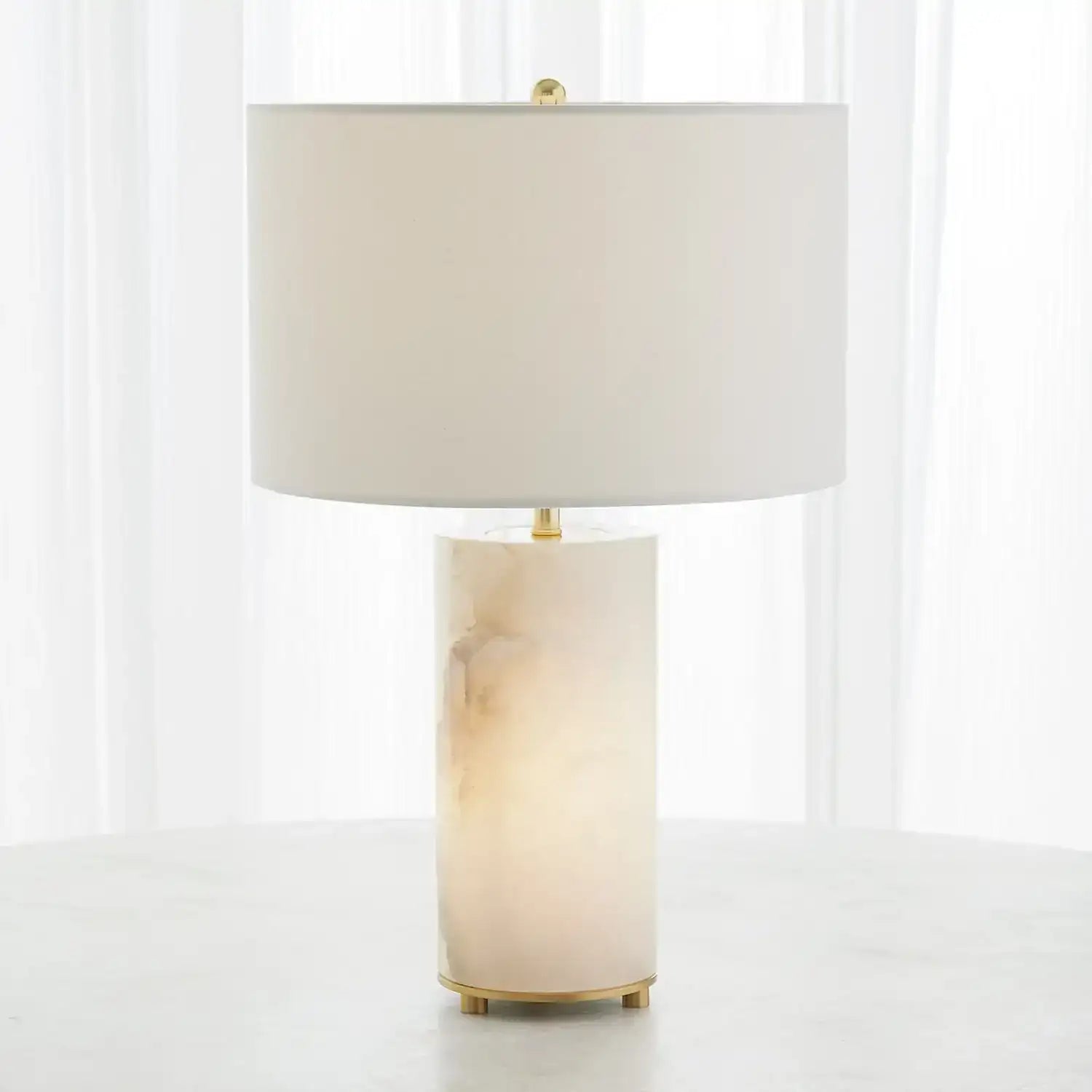 GLOBAL VIEWS, ALABASTER INNER LIGHT LAMP, TABLE LAMPS