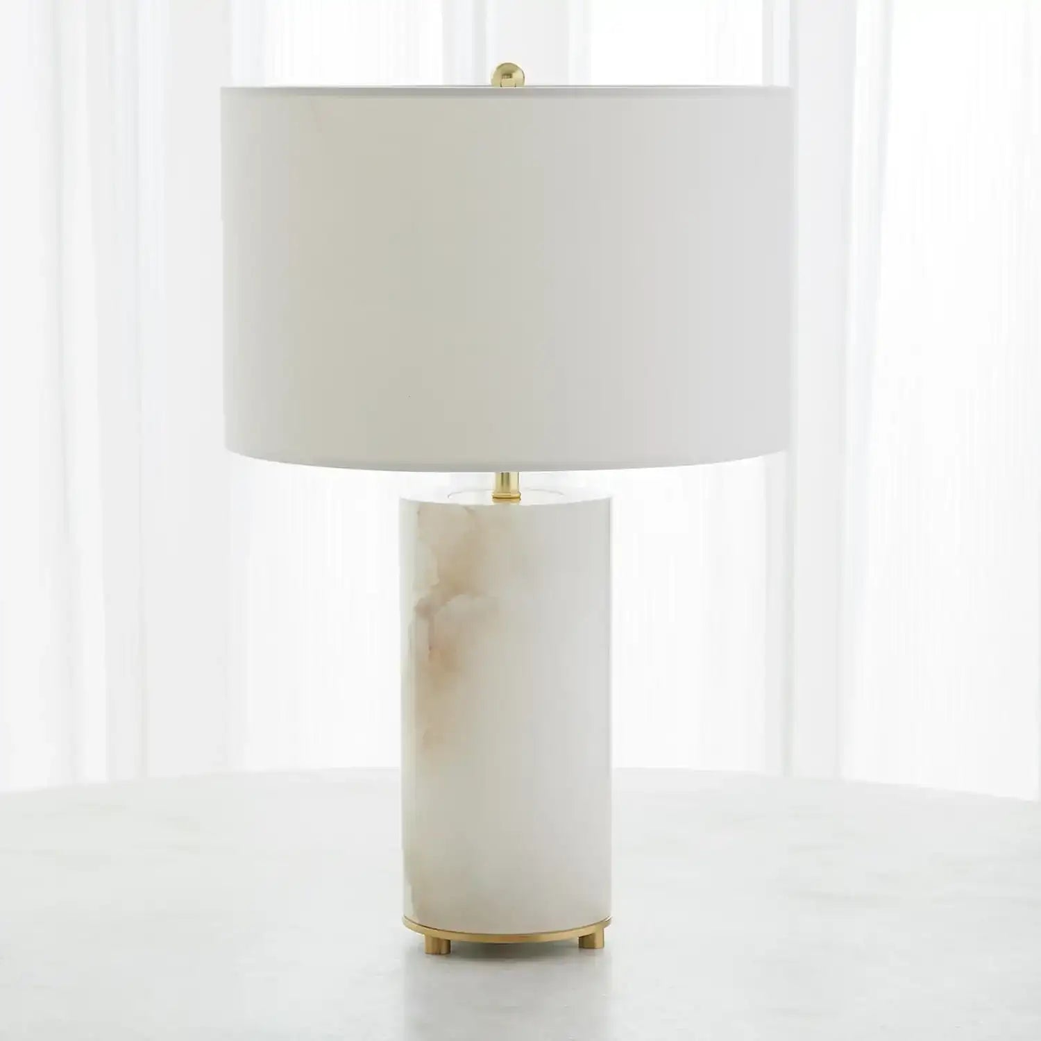 GLOBAL VIEWS, ALABASTER INNER LIGHT LAMP, TABLE LAMPS