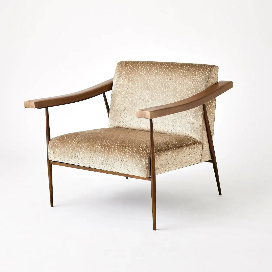 GLOBAL VIEWS L. BROOKS FABRIC/LEATHER CHAIR - Lounge