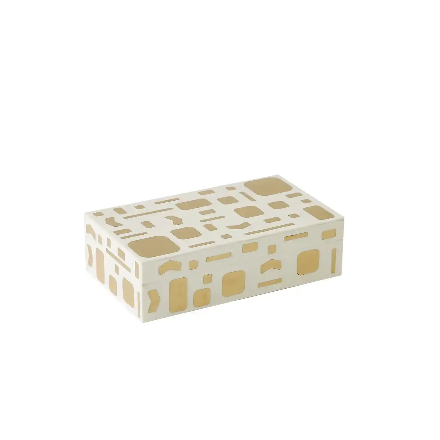 GLOBAL VIEWS BRASS JALI BOX - Decorative Accents