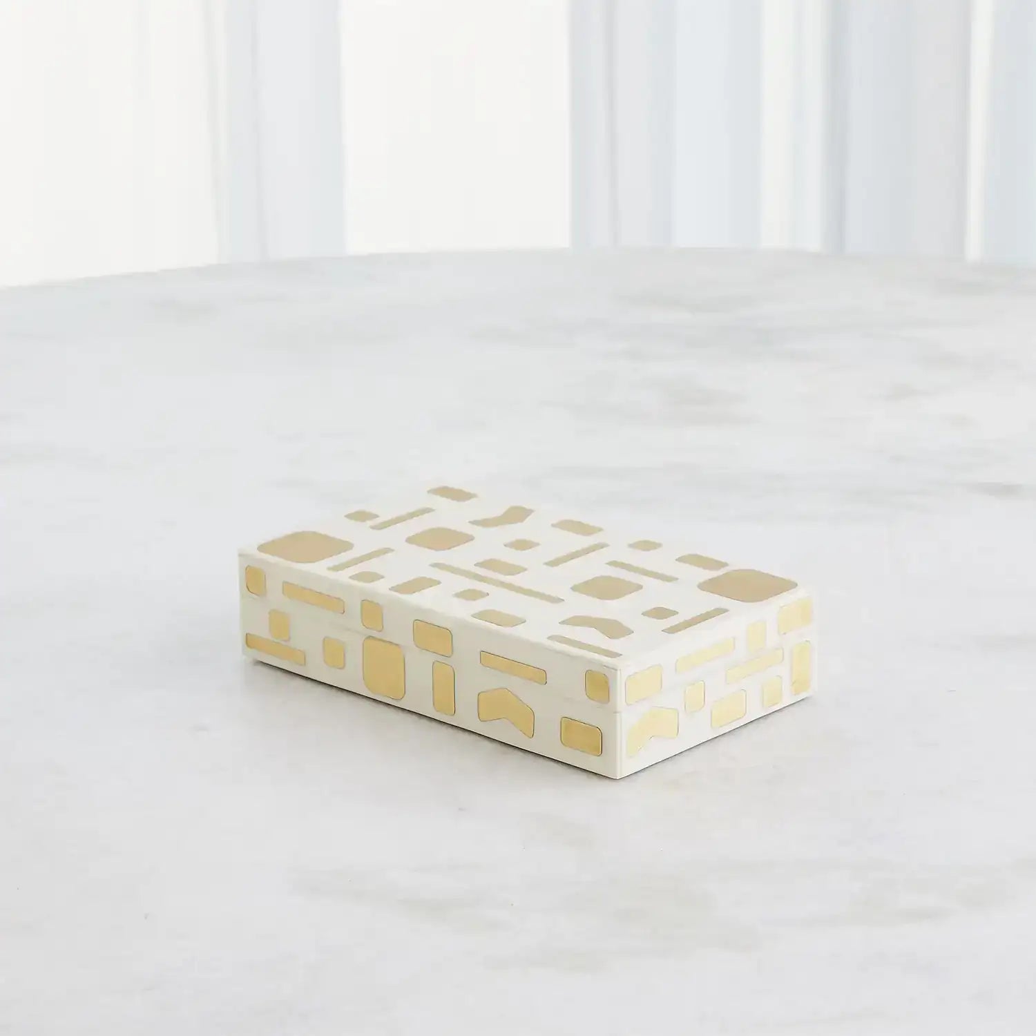 GLOBAL VIEWS BRASS JALI BOX - Decorative Accents