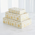 GLOBAL VIEWS BRASS JALI BOX - Decorative Accents