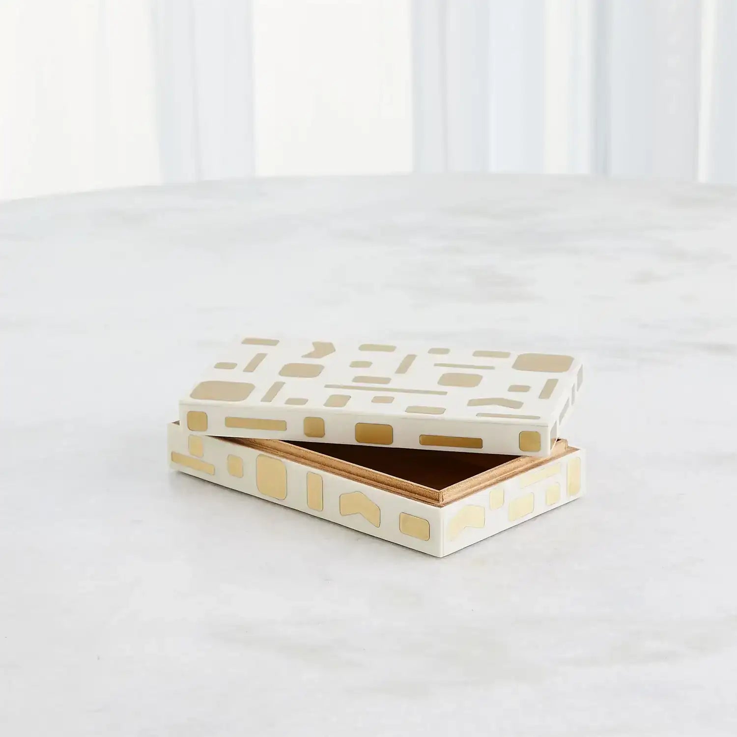 GLOBAL VIEWS BRASS JALI BOX - Decorative Accents