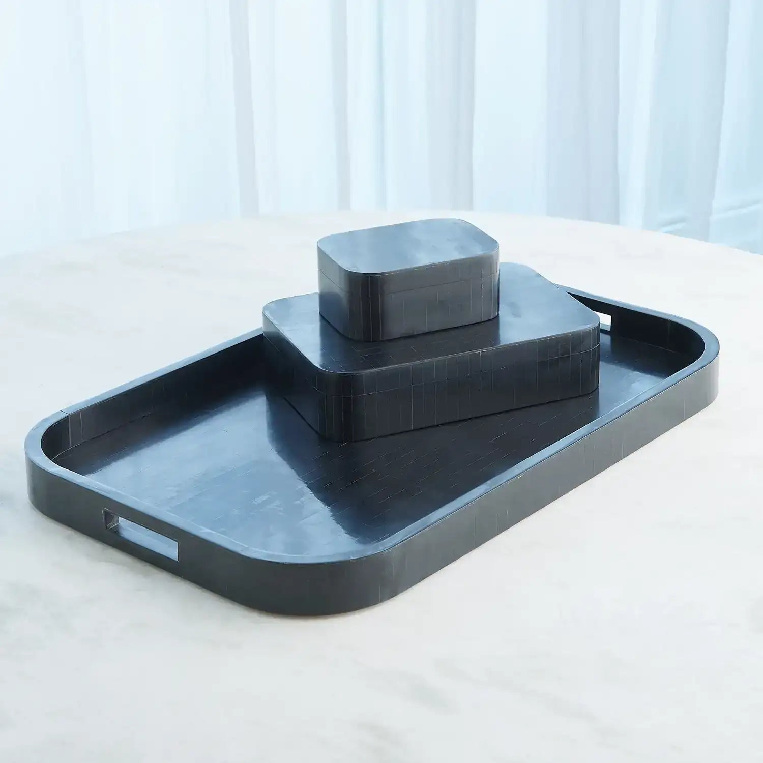 GLOBAL VIEWS SUPER ELLIPSE BOX - Decorative Accents