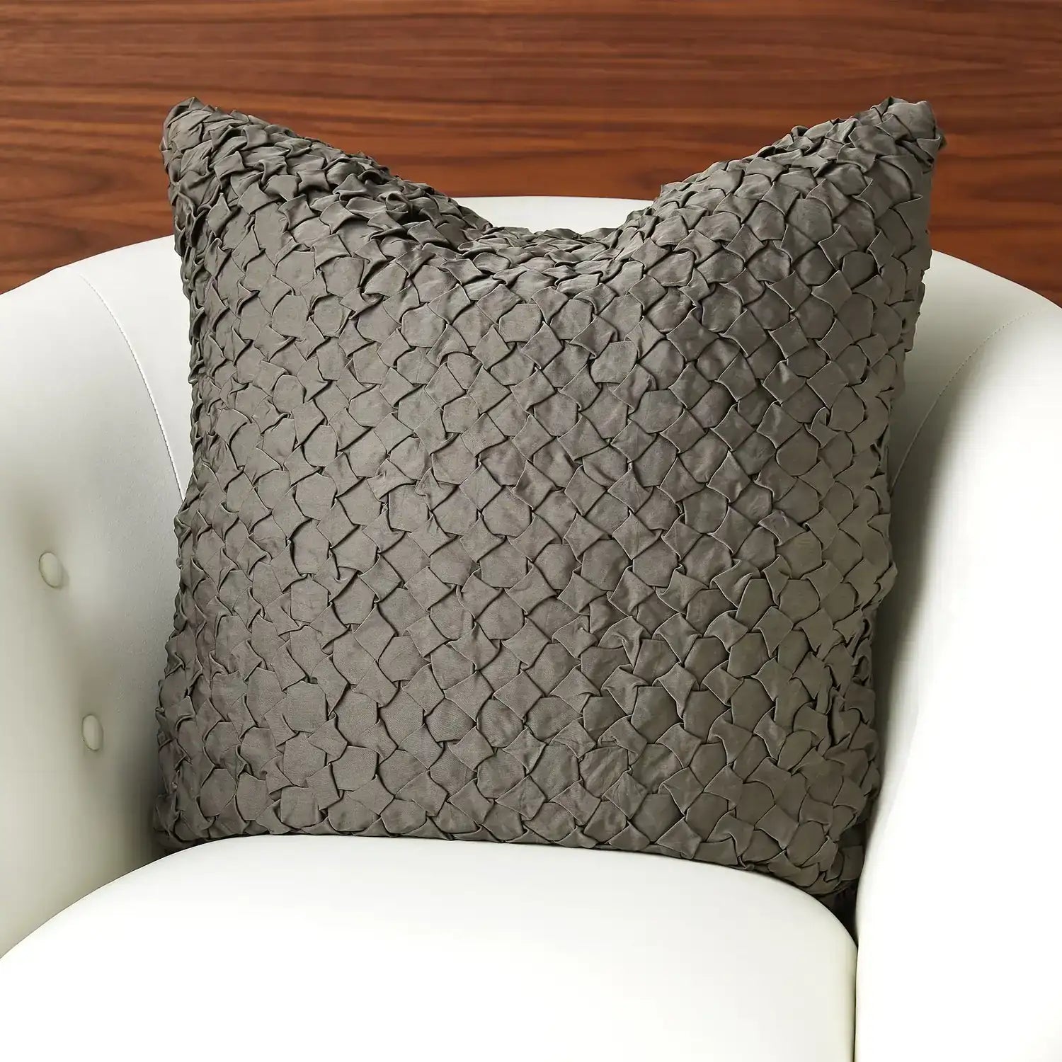 GLOBAL VIEWS DIAMOND RUCHE PILLOW - Decorative Accents