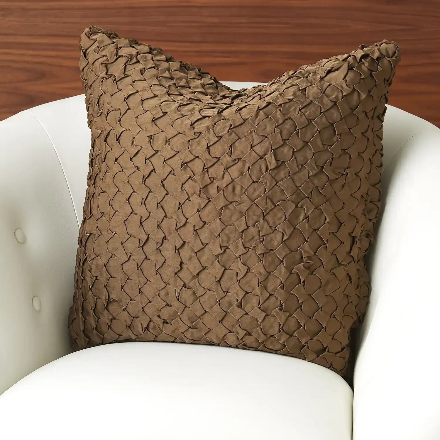 GLOBAL VIEWS DIAMOND RUCHE PILLOW - Decorative Accents