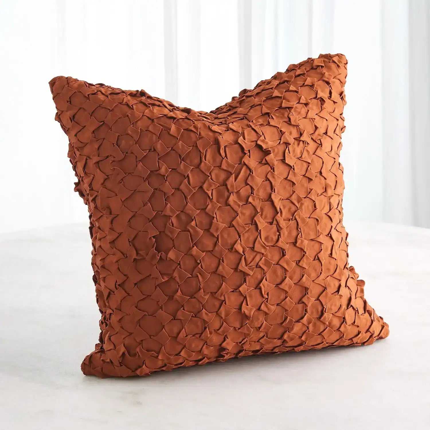 GLOBAL VIEWS DIAMOND RUCHE PILLOW - Decorative Accents