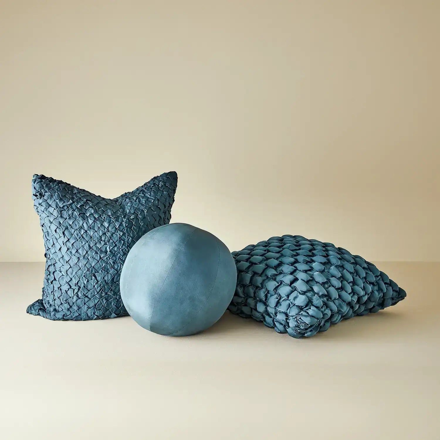 GLOBAL VIEWS SQUARE RUCHE PILLOW - Decorative Accents