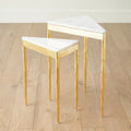 GLOBAL VIEWS S/2 TRIANGULAR NESTING TABLES - Side