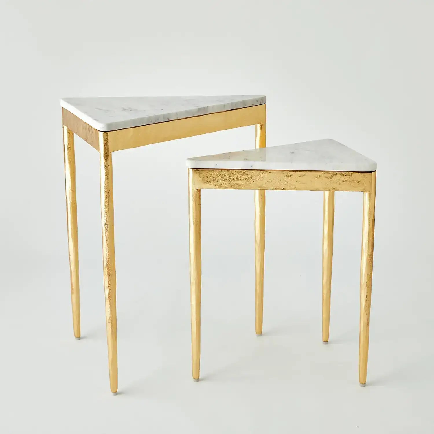 GLOBAL VIEWS S/2 TRIANGULAR NESTING TABLES - Side