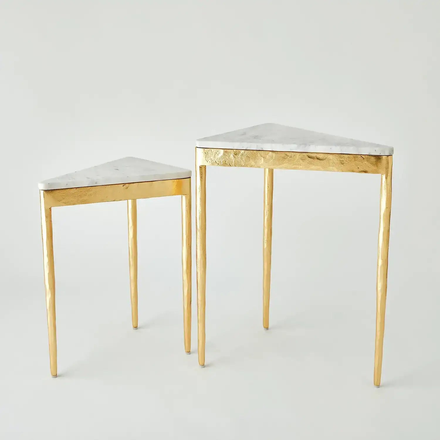 GLOBAL VIEWS S/2 TRIANGULAR NESTING TABLES - Side