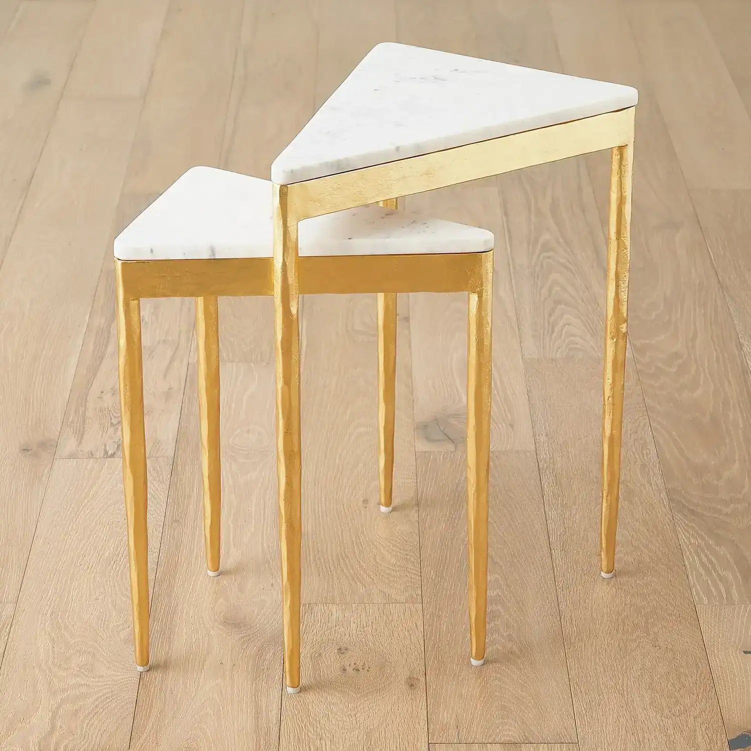 GLOBAL VIEWS S/2 TRIANGULAR NESTING TABLES - Side