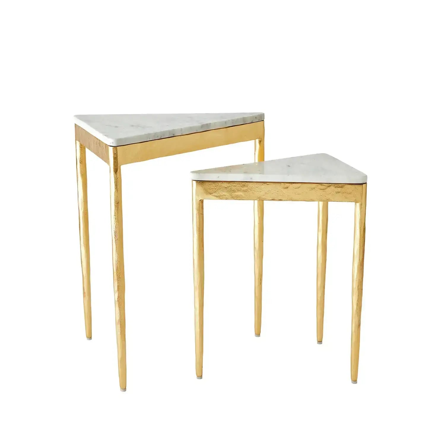 GLOBAL VIEWS S/2 TRIANGULAR NESTING TABLES - Side