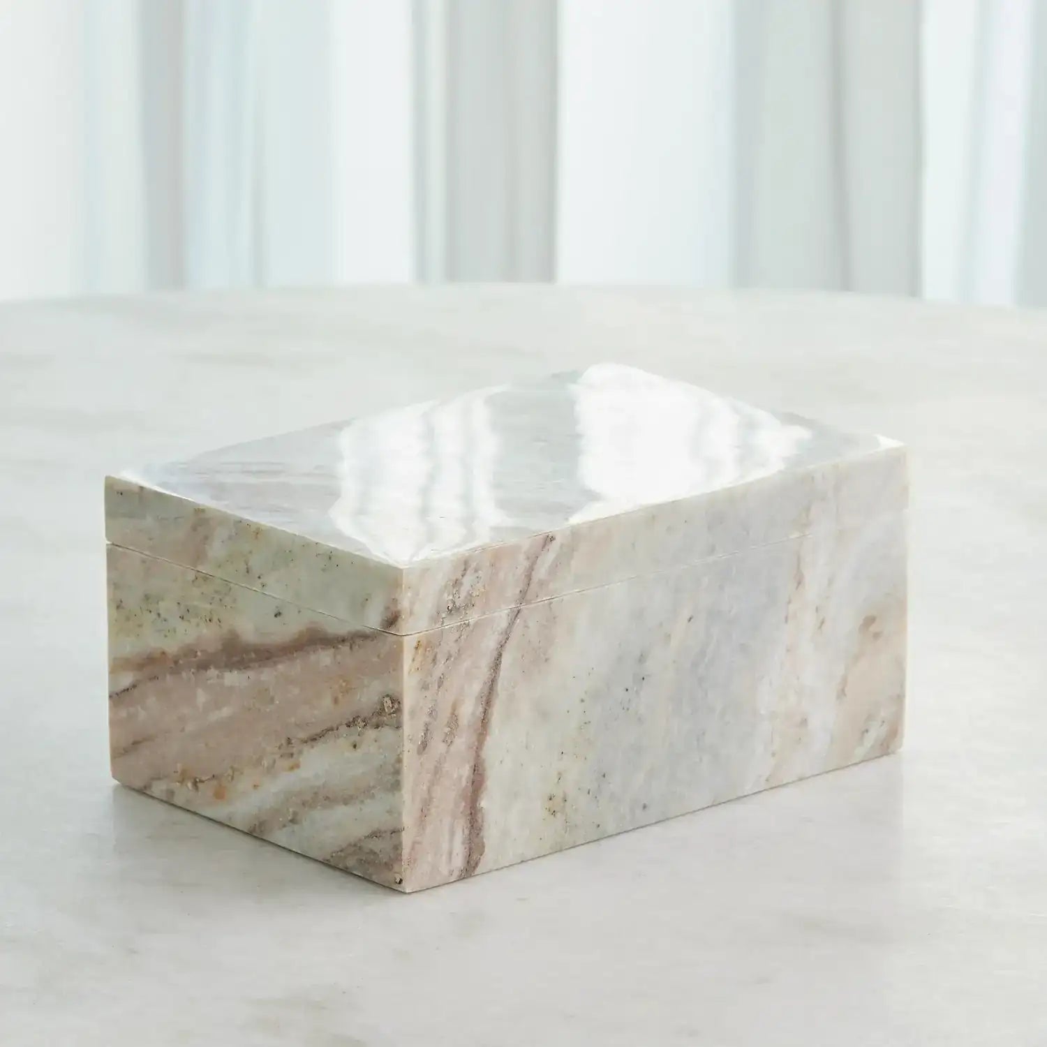 GLOBAL VIEWS TORONTO MARBLE BOX - Decorative Accents