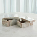 GLOBAL VIEWS TORONTO MARBLE BOX - Decorative Accents