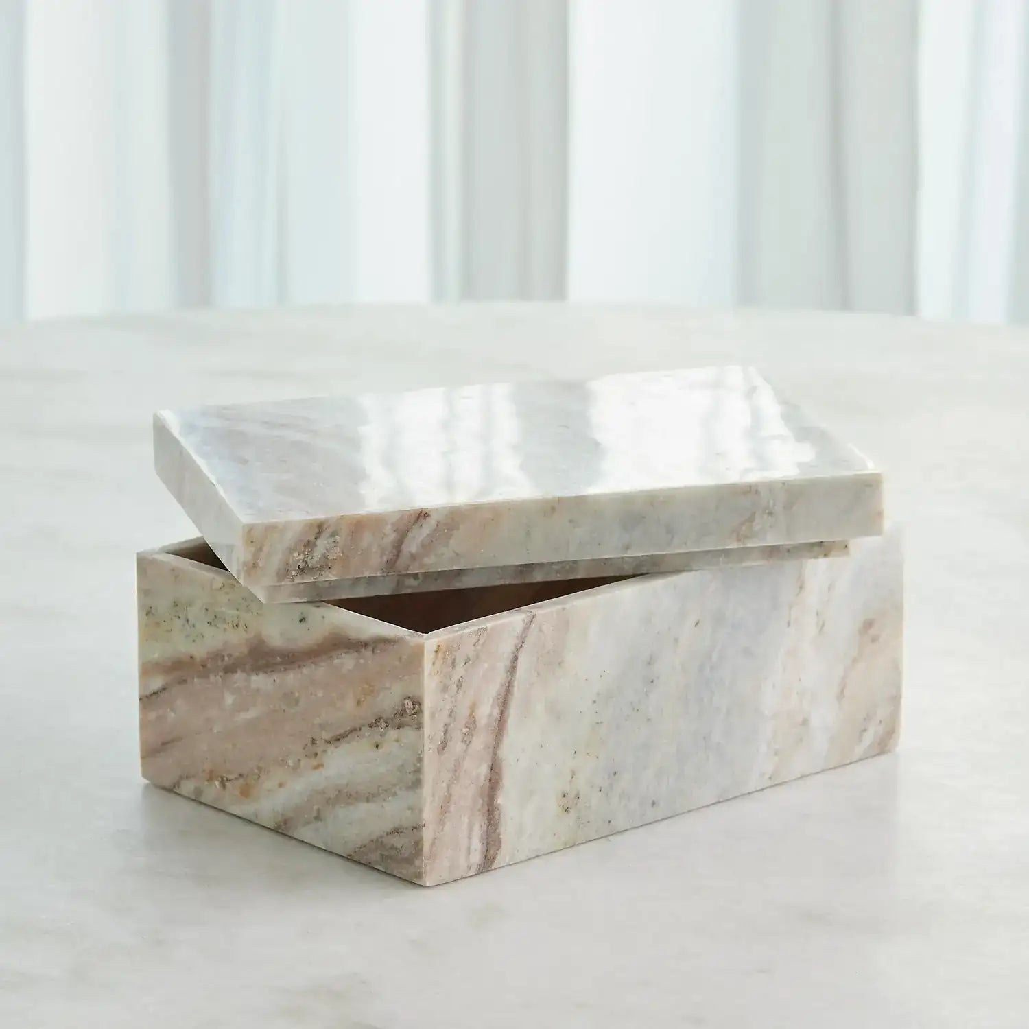 GLOBAL VIEWS TORONTO MARBLE BOX - Decorative Accents