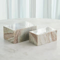 GLOBAL VIEWS TORONTO MARBLE BOX - Decorative Accents