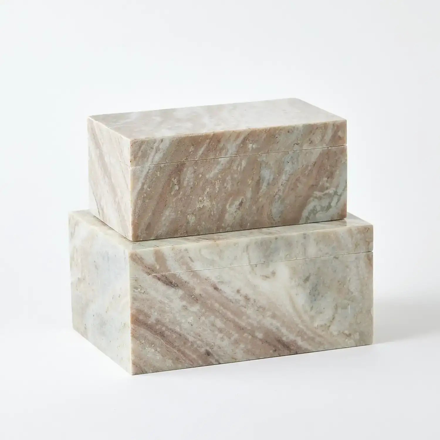 GLOBAL VIEWS TORONTO MARBLE BOX - Decorative Accents