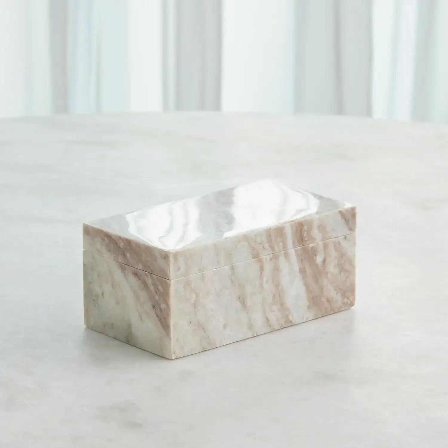 GLOBAL VIEWS TORONTO MARBLE BOX - Decorative Accents