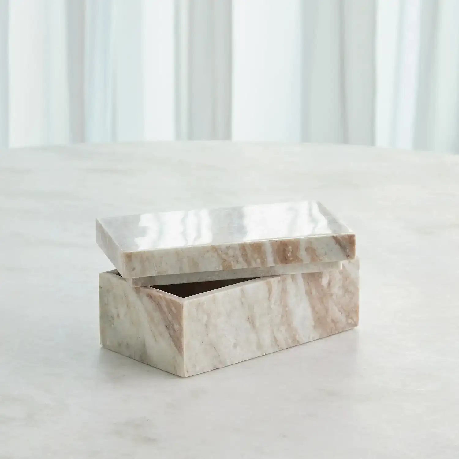 GLOBAL VIEWS TORONTO MARBLE BOX - Decorative Accents