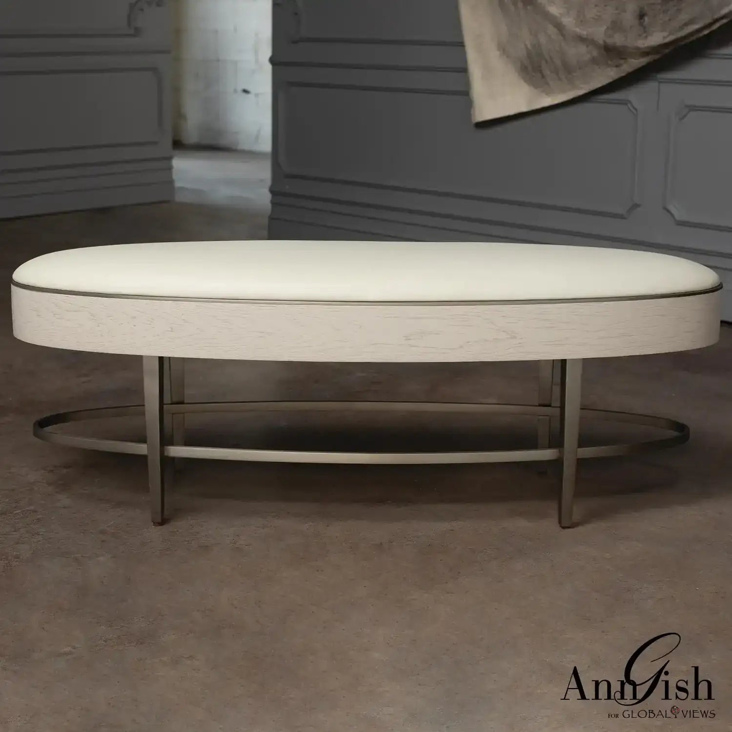 GLOBAL VIEWS ELLIPSE BENCH - Benches, Ottoman, Stools