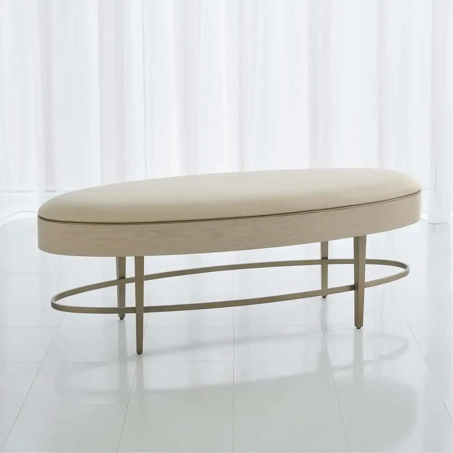 GLOBAL VIEWS ELLIPSE BENCH - Benches, Ottoman, Stools
