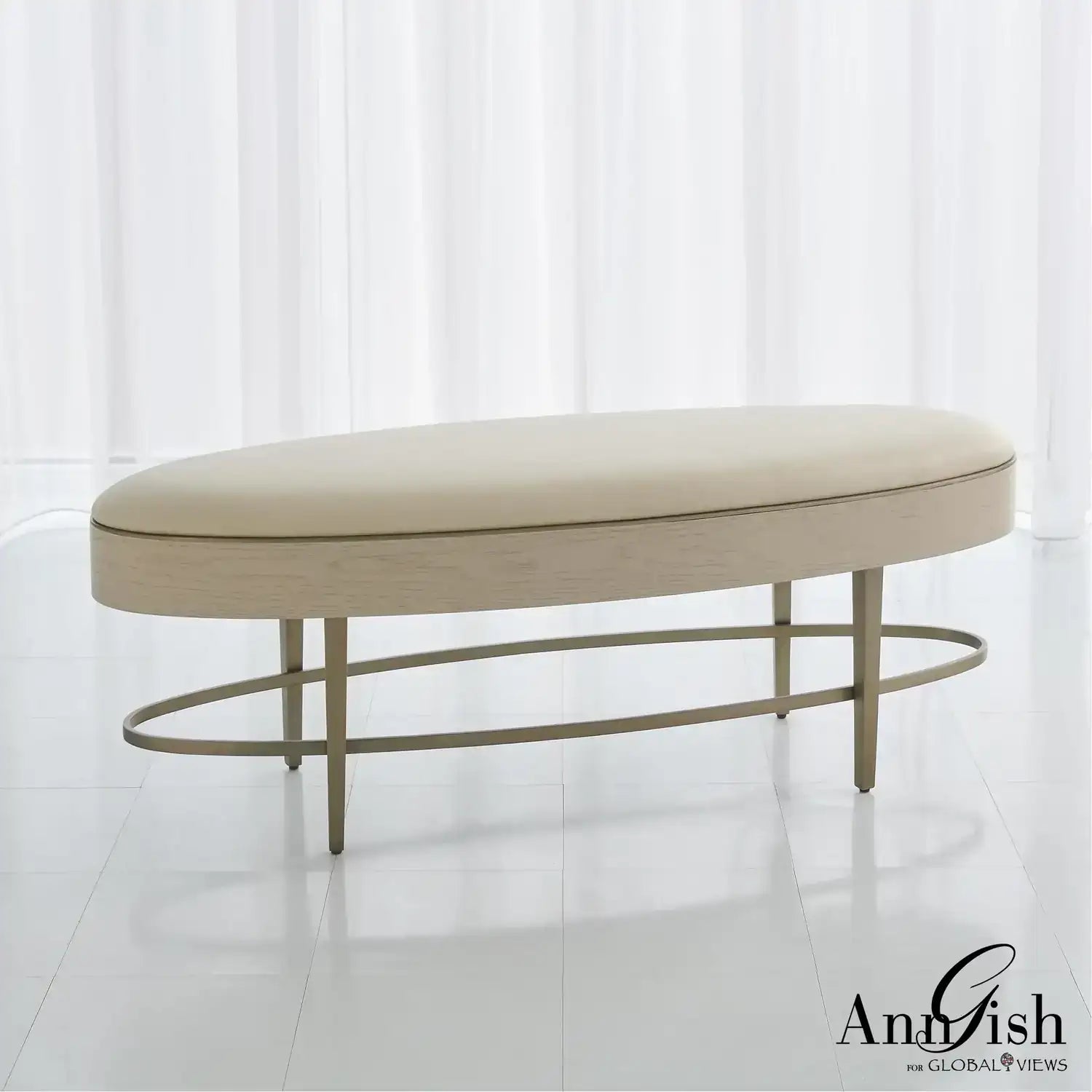 GLOBAL VIEWS ELLIPSE BENCH - Benches, Ottoman, Stools