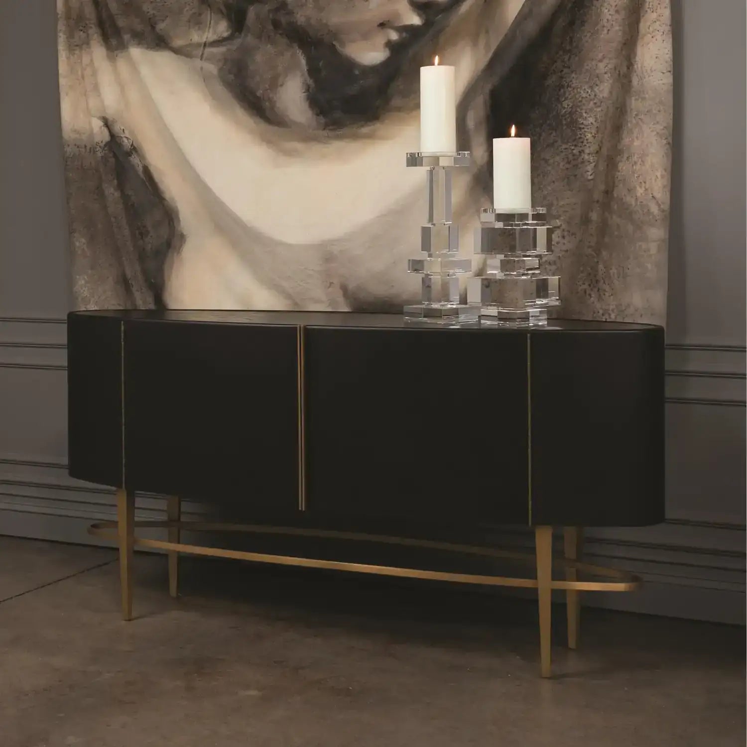 GLOBAL VIEWS ELLIPSE SIDEBOARD - Cabinets & Bar