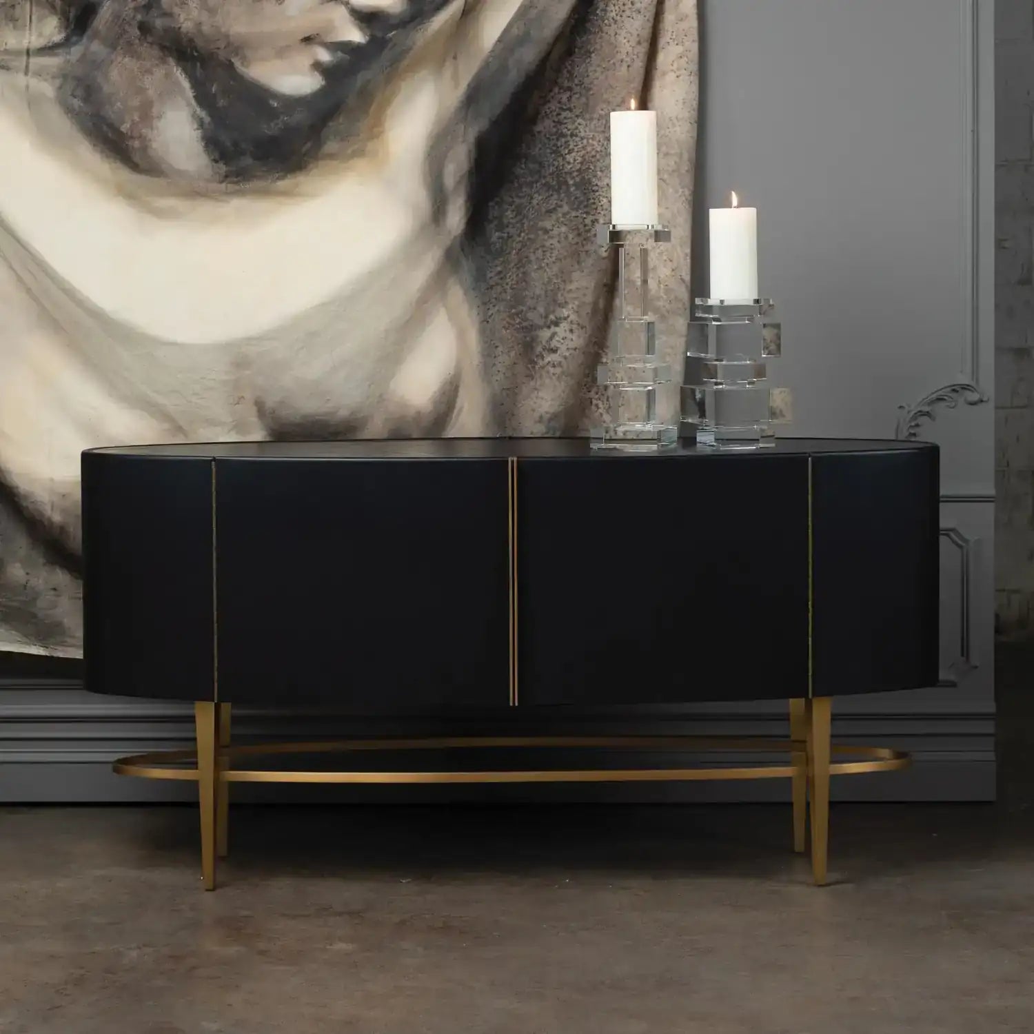 GLOBAL VIEWS ELLIPSE SIDEBOARD - Cabinets & Bar
