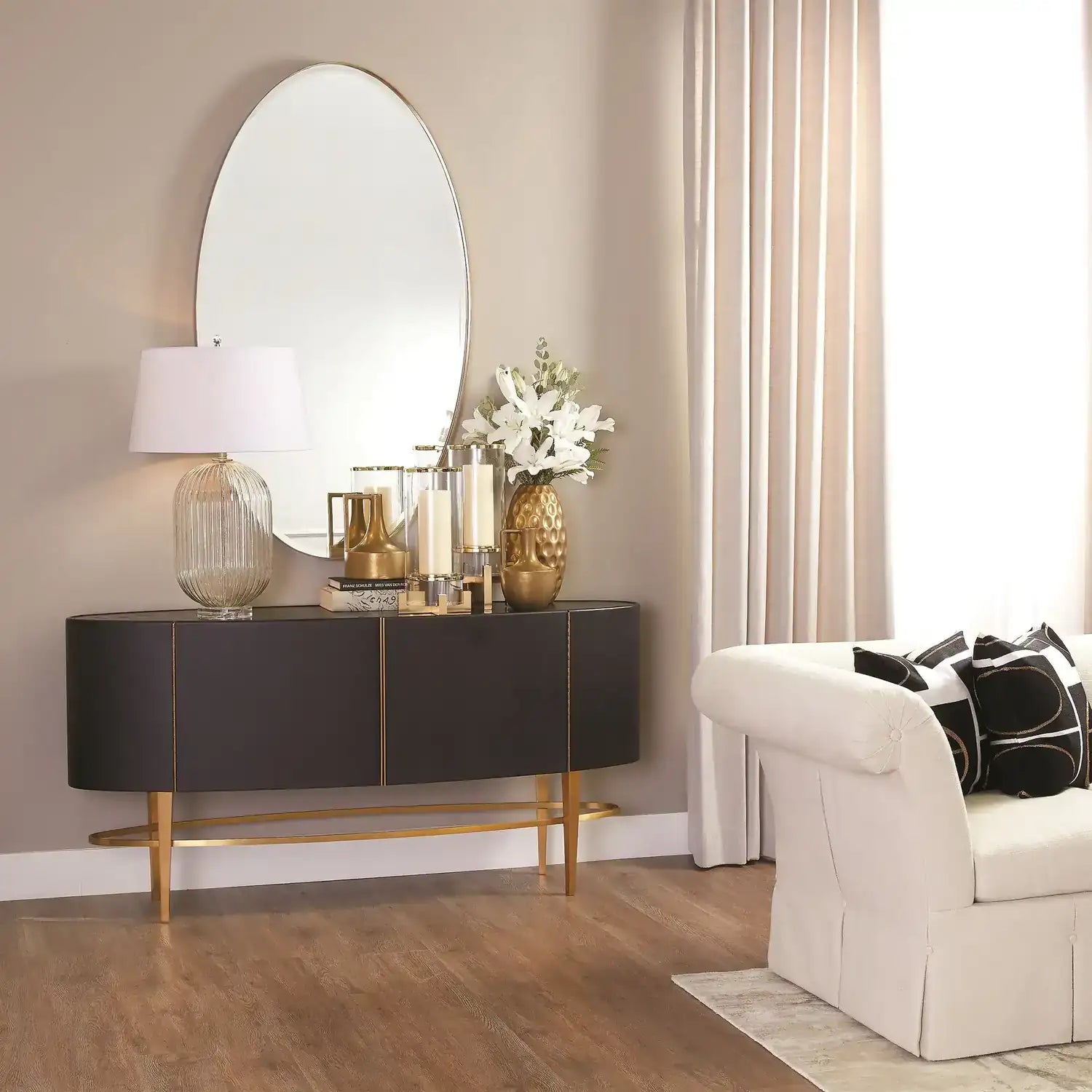 GLOBAL VIEWS ELLIPSE SIDEBOARD - Cabinets & Bar