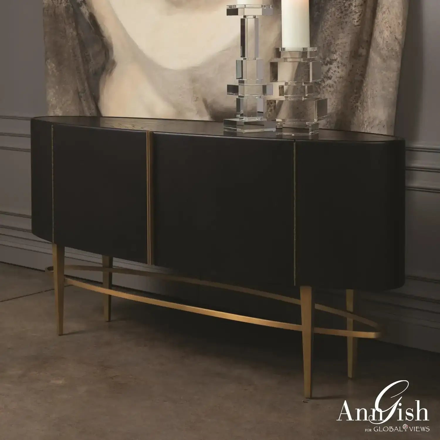 GLOBAL VIEWS ELLIPSE SIDEBOARD - Cabinets & Bar