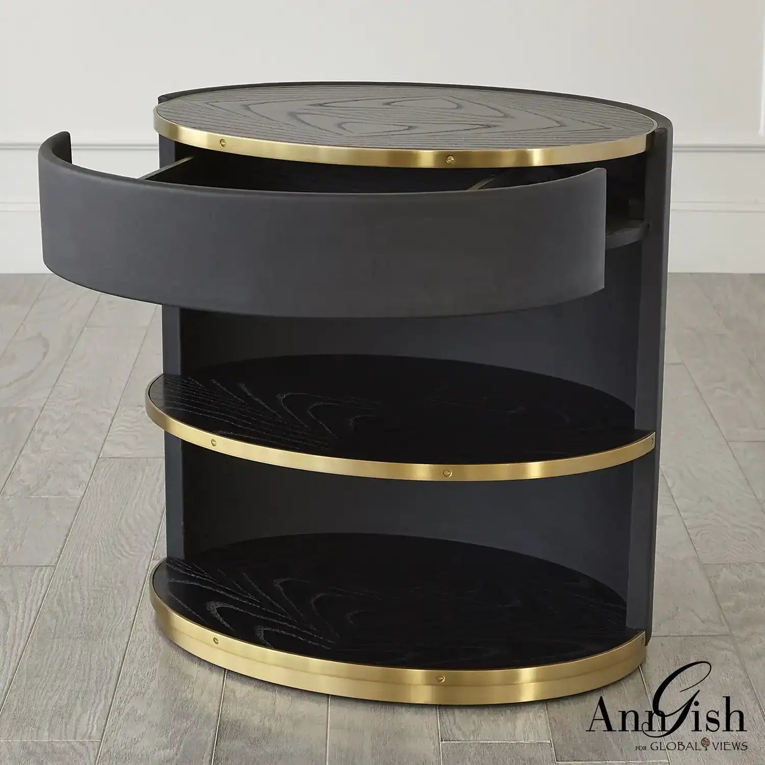 GLOBAL VIEWS ELLIPSE BEDSIDE CABINET - Beds