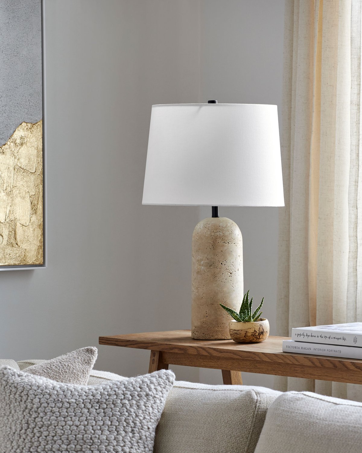 SURYA, AGATE ACCENT TABLE LAMP, TABLE LAMPS