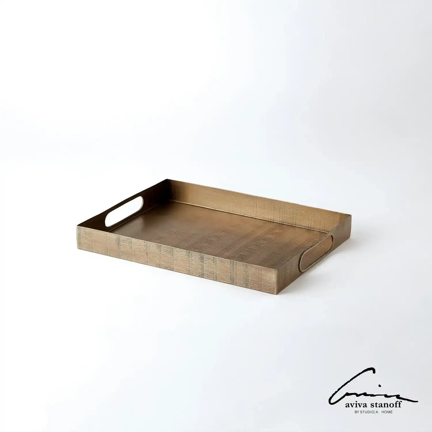 GLOBAL VIEWS KOKORO ETCHED RECTANGULAR TRAY - Decorative Accents