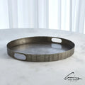GLOBAL VIEWS KOKORO ETCHED ROUND TRAY - Decorative Accents