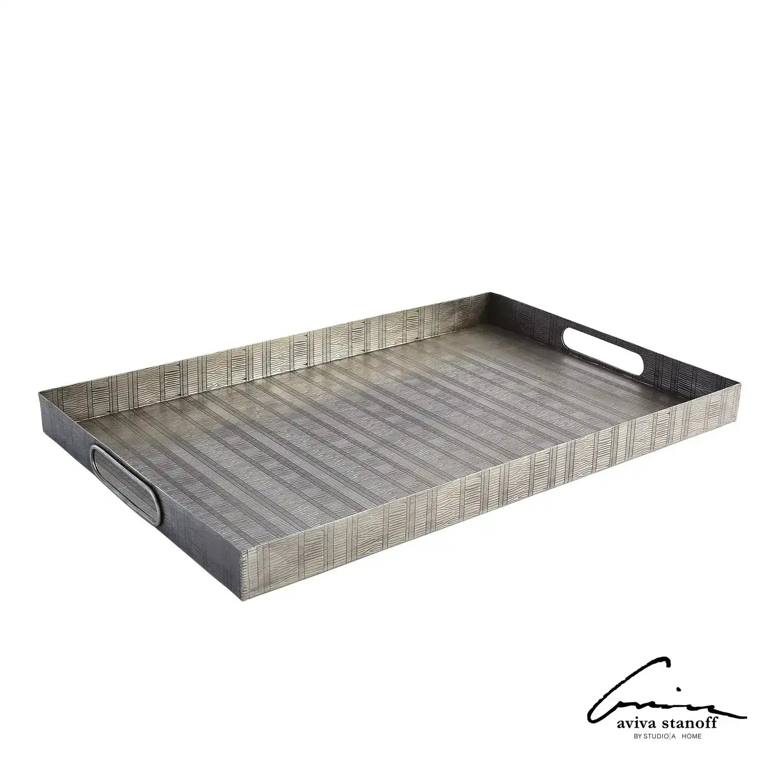 GLOBAL VIEWS KOKORO ETCHED RECTANGULAR TRAY - Decorative Accents