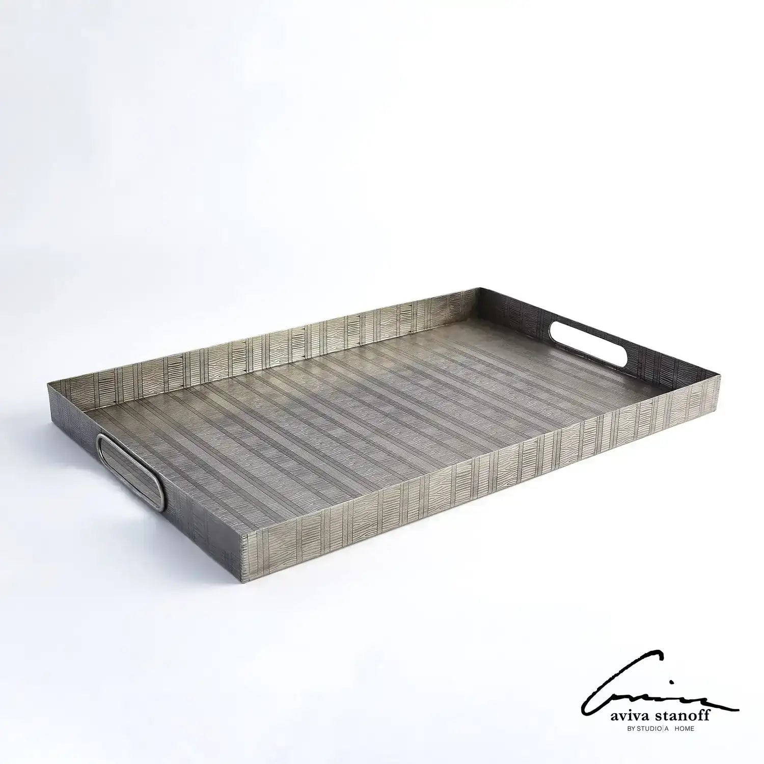 GLOBAL VIEWS KOKORO ETCHED RECTANGULAR TRAY - Decorative Accents