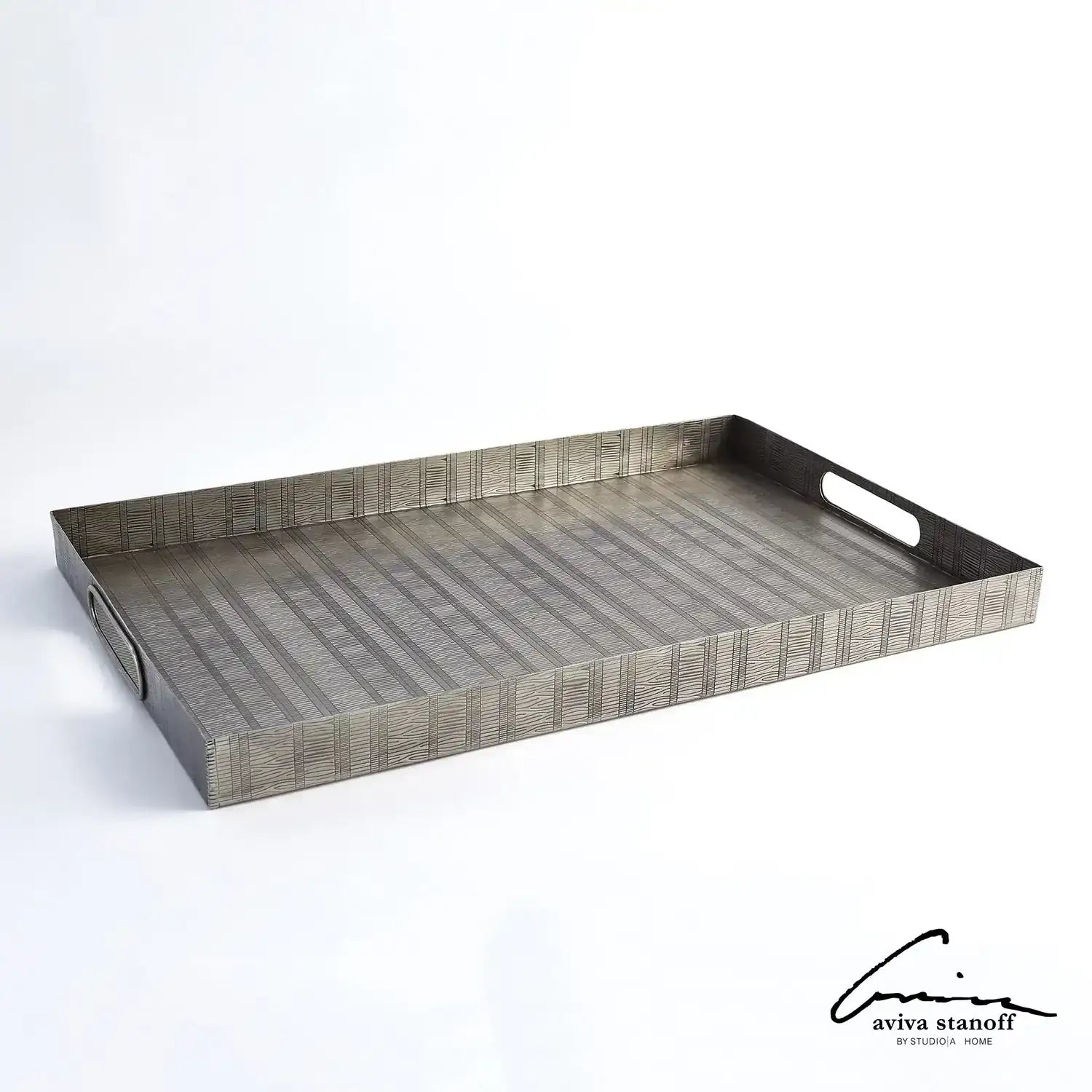 GLOBAL VIEWS KOKORO ETCHED RECTANGULAR TRAY - Decorative Accents