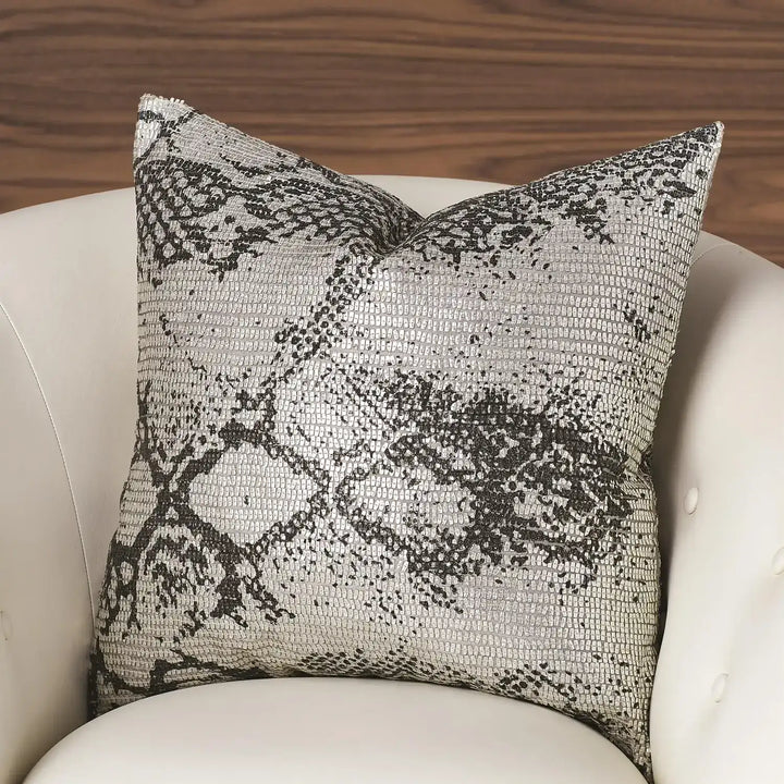 GLOBAL VIEWS SHIMMER SNAKE SKIN PILLOW - Decorative Accents