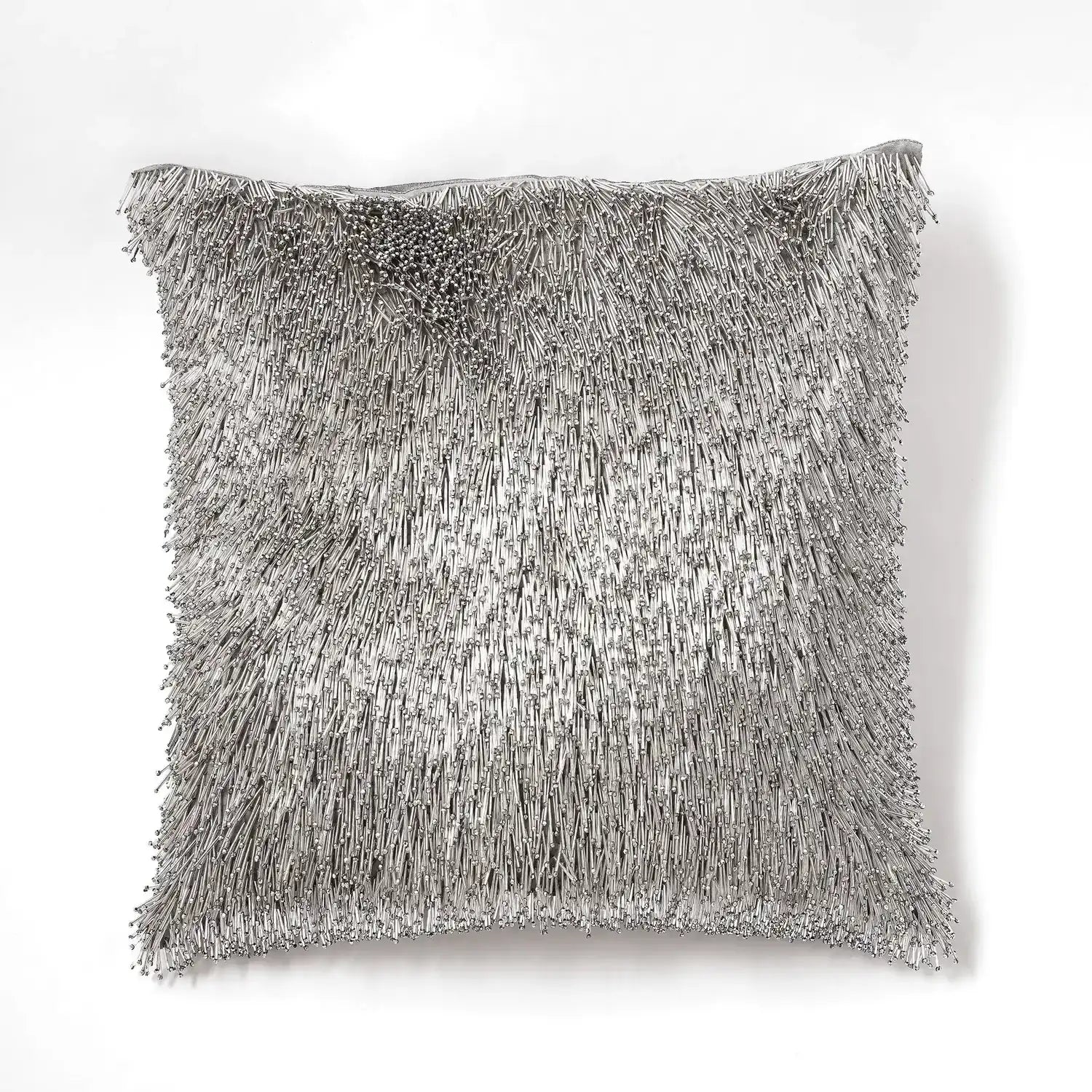 GLOBAL VIEWS SHIMMY FRINGE PILLOW - Decorative Accents
