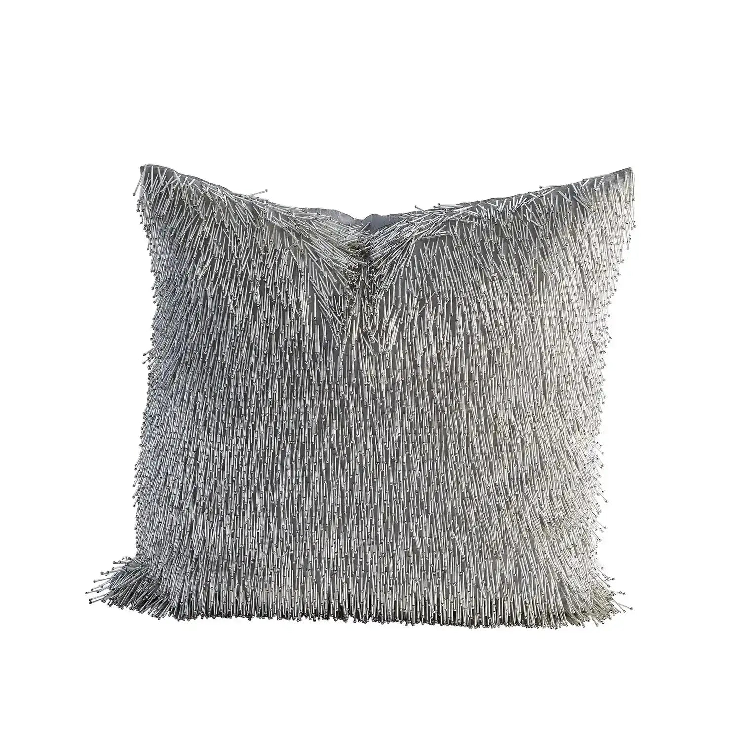 GLOBAL VIEWS SHIMMY FRINGE PILLOW - Decorative Accents