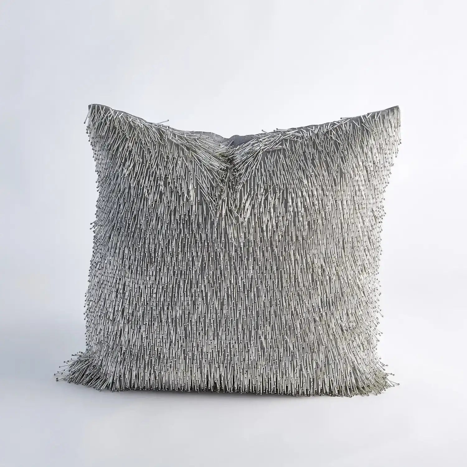 GLOBAL VIEWS SHIMMY FRINGE PILLOW - Decorative Accents