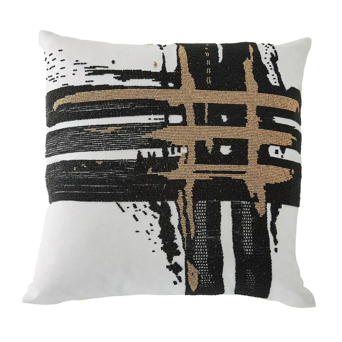 GLOBAL VIEWS GOLDEN TRIPLE CROSSHATCH PILLOW - Decorative Accents