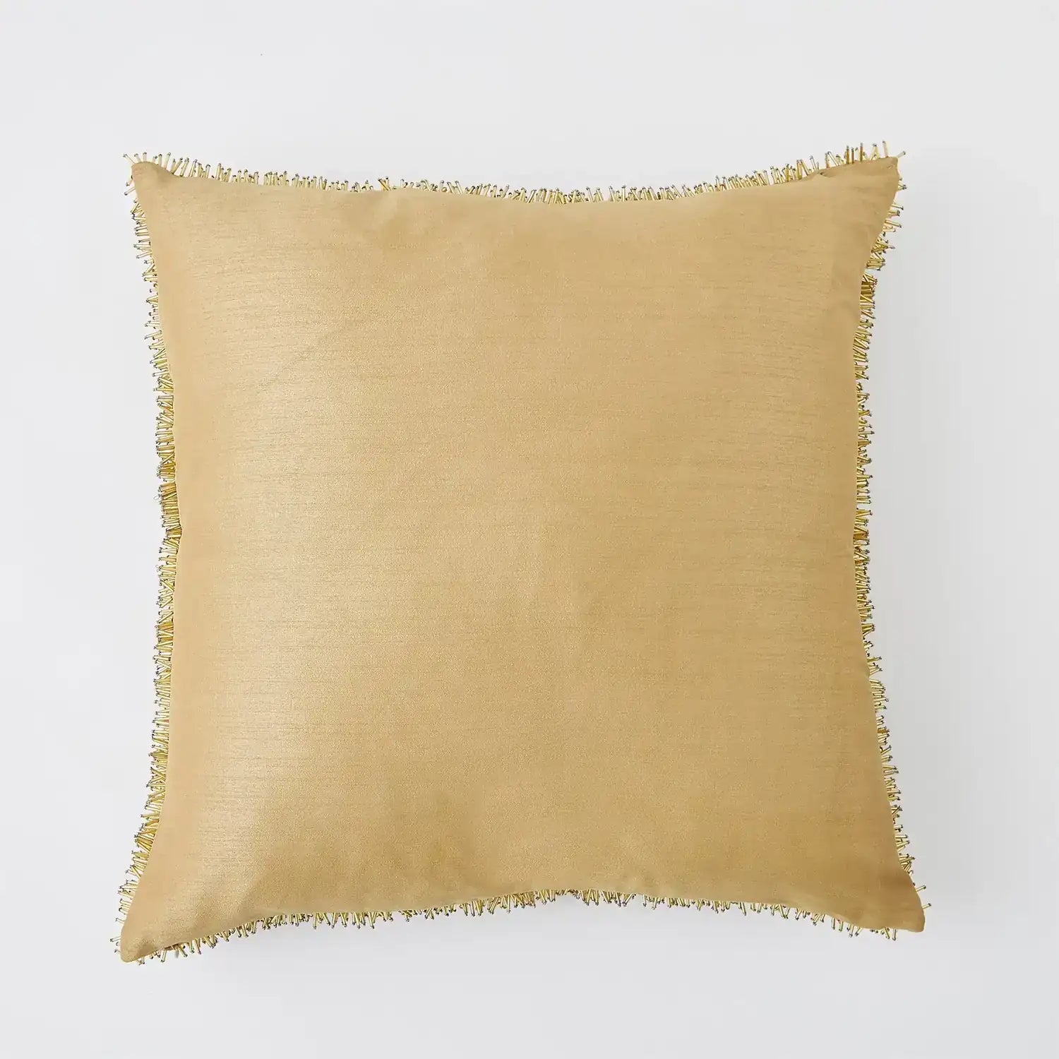 GLOBAL VIEWS GOLDEN BEADED SHAG PILLOW - Decorative Accents
