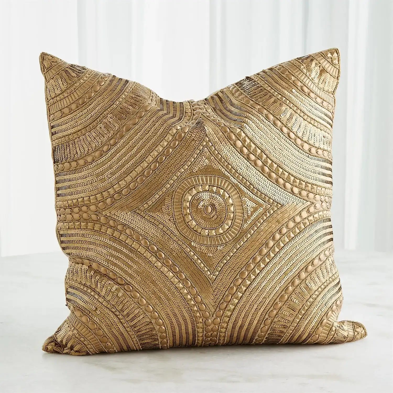 GLOBAL VIEWS ROMAN BEADED PILLOW - Decorative Accents