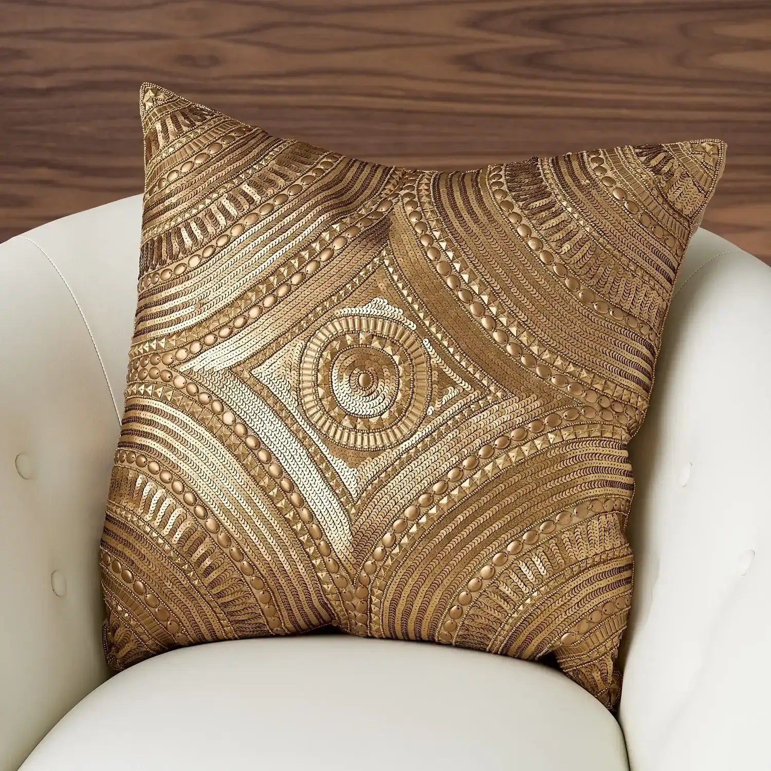 GLOBAL VIEWS ROMAN BEADED PILLOW - Decorative Accents