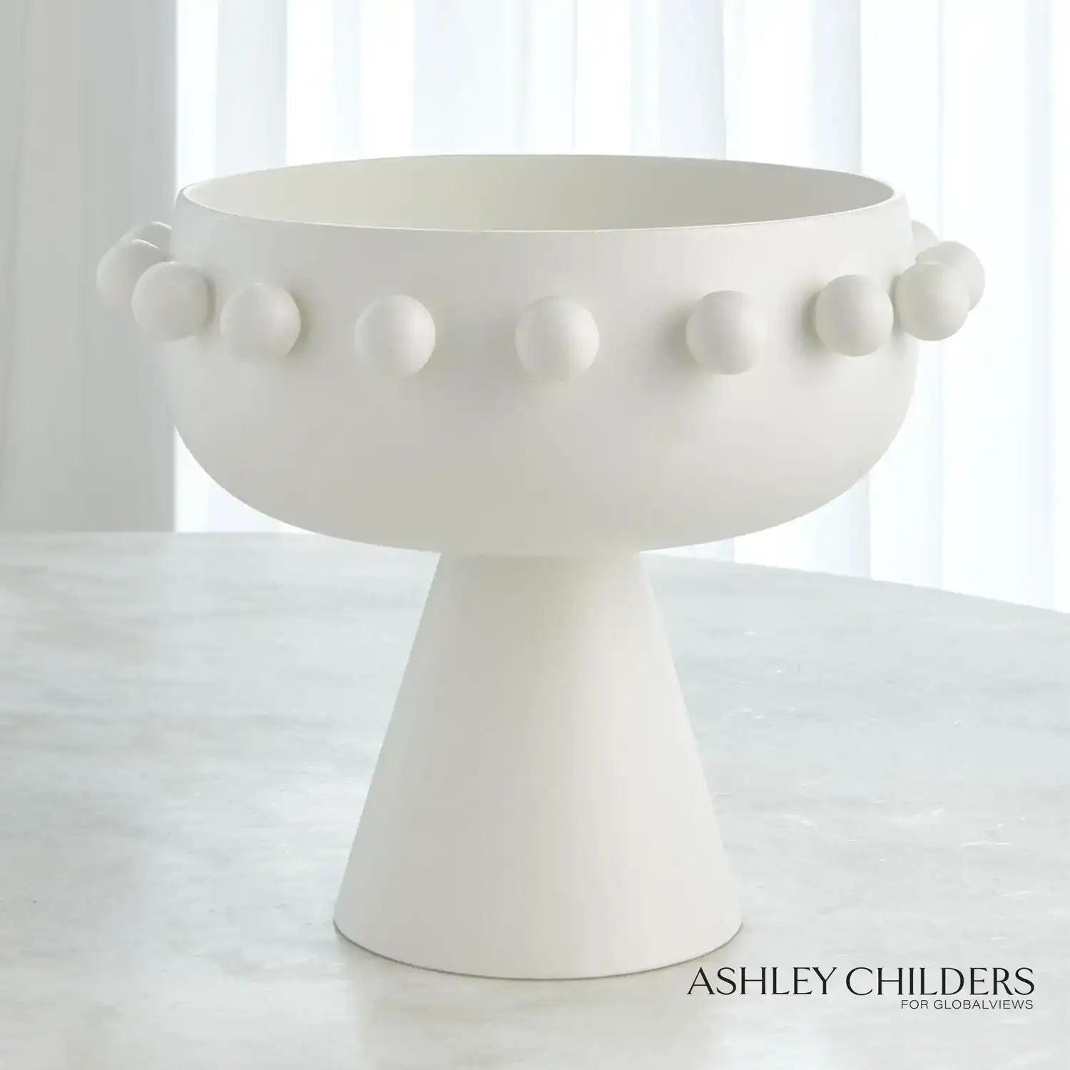 GLOBAL VIEWS SPHERES COLLECTION FOOTED BOWL - Decorative Accents